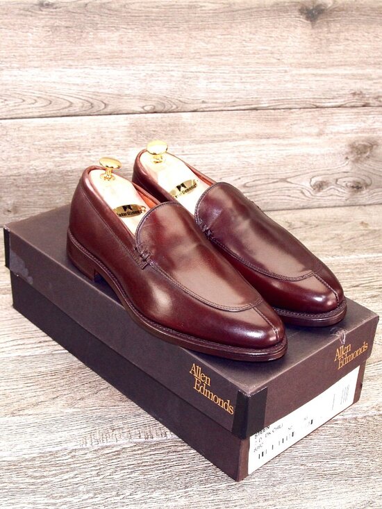 * NIB * $395 Allen Edmonds STEEN Dress Loafer 7 D Dark Chili * add $15 new Trees main image 7